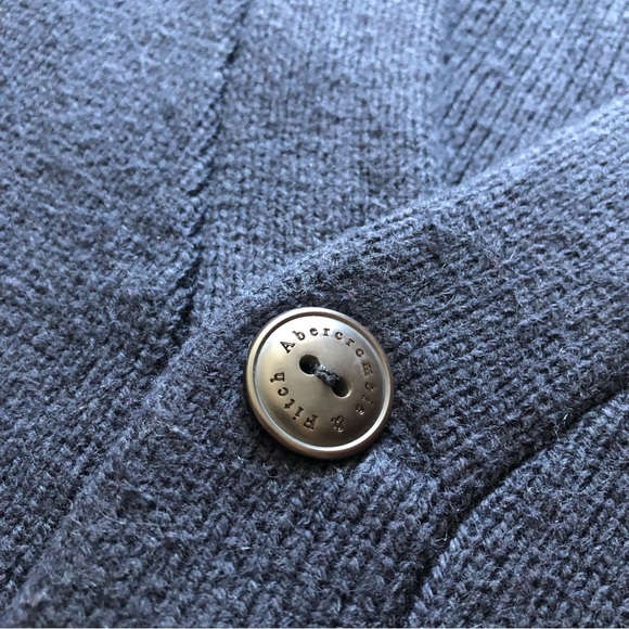 Abercrombie & Fitch Varsity Embroidered Cardigan in Navy Men’s Size M - Picture 4 of 12